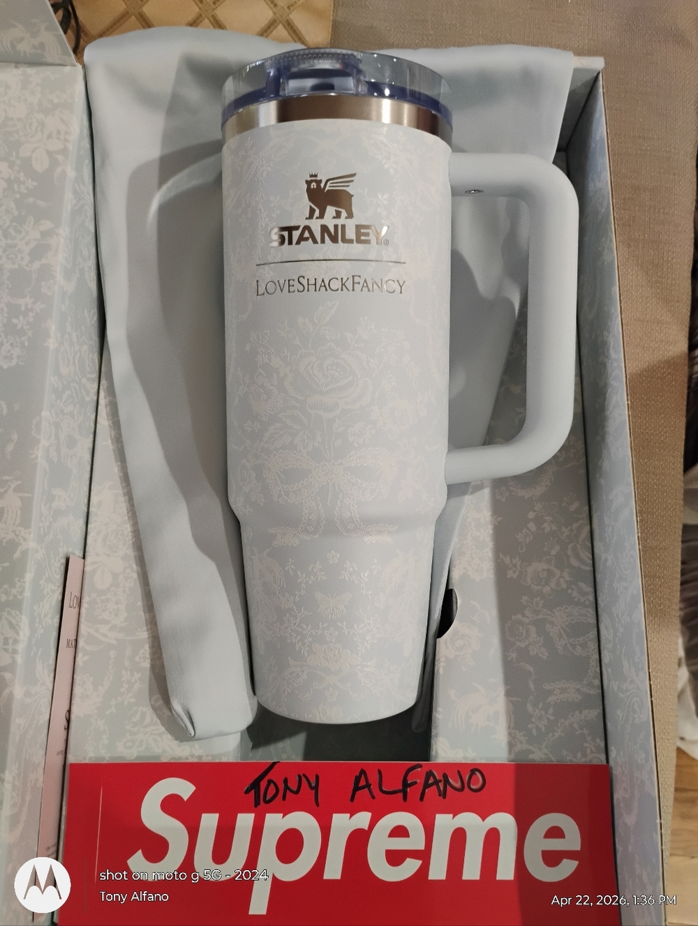 Stanley x LoveShackFancy Toscana Toile Alpine Blue 30oz Protour BNIB